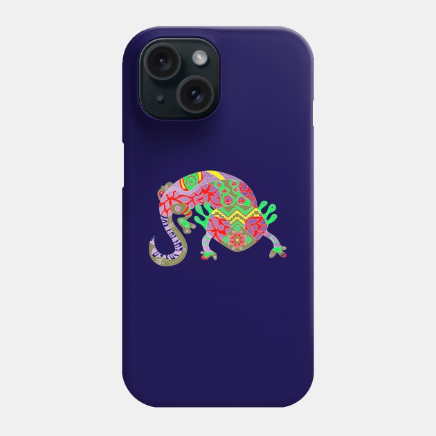 mexican axolotl ajolote kawaii colors patterns art Phone Case by jorge_lebeau