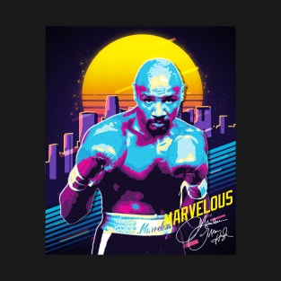 Marvelous Marvin Hagler Boxing Legend Signature Vintage Retro 80s 90s Bootleg Rap Style T-Shirt