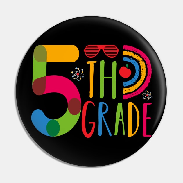 5th Grade Squad Teachers Boys Girls Funny Back To School Pin by drag is art