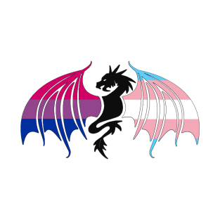 Bi + Trans Pride Dragon T-Shirt
