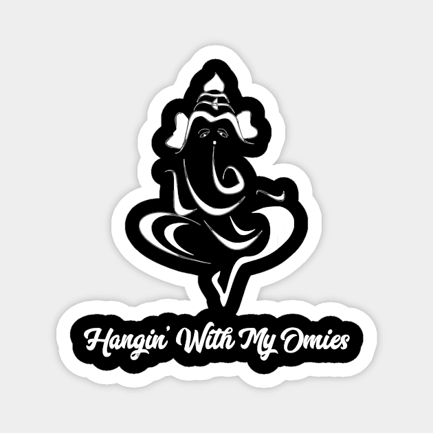 Funny Yoga Ganesh Elephant Hangin With My Omies Magnet by hony.white