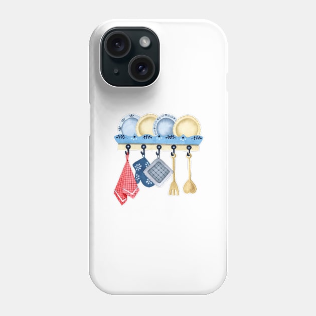 Rustic Hand Painted Country Kitchen Pattern Phone Case by crazycanonmom