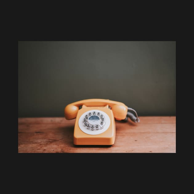 Retro orange phone by opticpixil