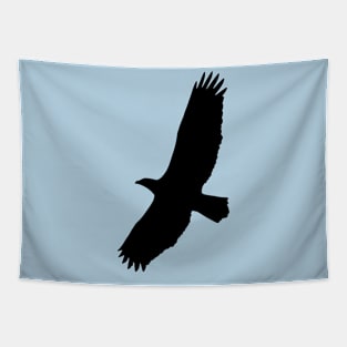 Bald Eagle in Silhouette Flying Tapestry