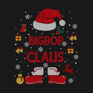 Funny Santa Costume Bigbop Claus Xmas Pyjama Tee T-Shirt