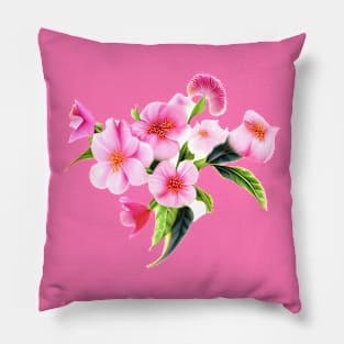 Fresh spring pattern - apple blossoms Pillow