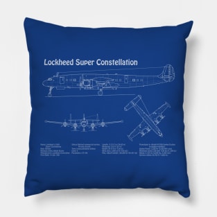 Lockheed L-1049 Super Constellation Blueprint Plan - ADpng Pillow