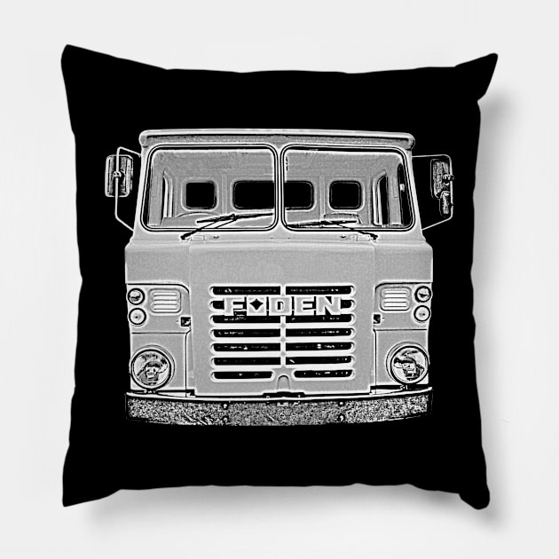 Foden S83 1970s classic heavy lorry Pillow by soitwouldseem