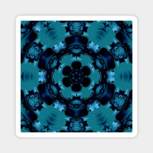 Teal Holiday Snowflake Christmas Magnet