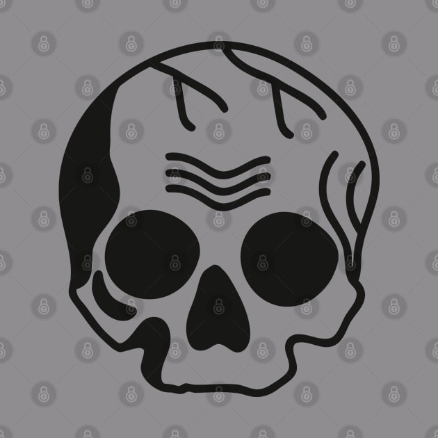 The Grey Skull by Teeeshirt