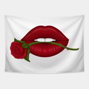 Rose lips Tapestry