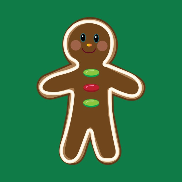 Christmas Gingerbread Man Cookie by BeebusMarble