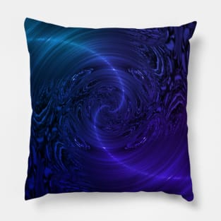 Marble Space Abstract Ombre Swirl Pillow