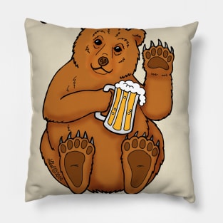 Grizzly Beer Pillow