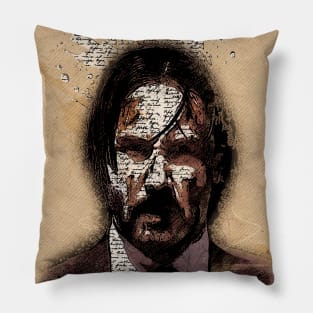 KEANU portrait Vintage Art Style Pillow