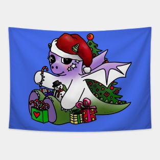 Little Genderqueer Christmas Dragon Tapestry