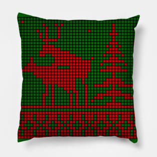 mating reindeer ugly christmas funny deer Pillow