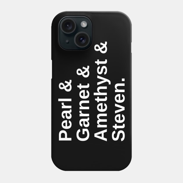 Pearl & Garnet & Amethyst & Steven Phone Case by wanderingteez