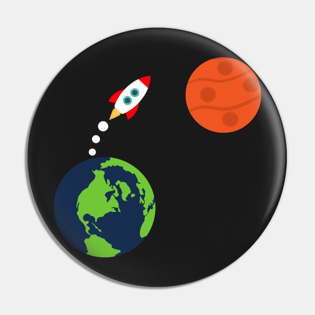 Earth to Mars Space Travel Pin by WeStarDust