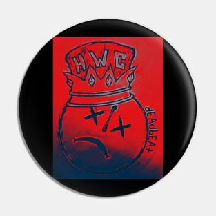 Red dEAdbEAt Crown Pin