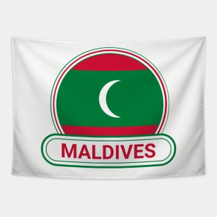 Maldives Country Badge - Maldives Flag Tapestry