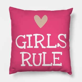 Girls rule (white) Pillow