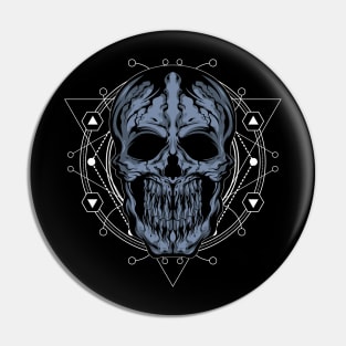 cracked skull Pin