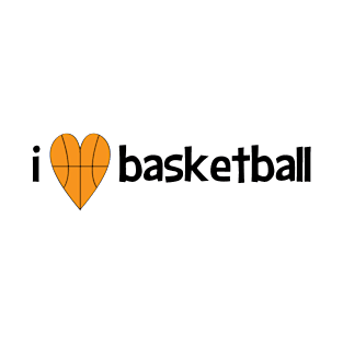 I love basketball Cool basketball heart with text T-Shirt