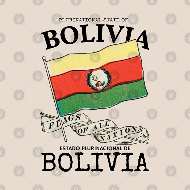 Vintage Flag of Bolivia by KewaleeTee