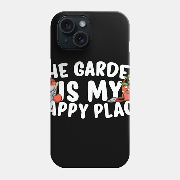 The Garden is my Happy Place Phone Case by CurlyDesigns