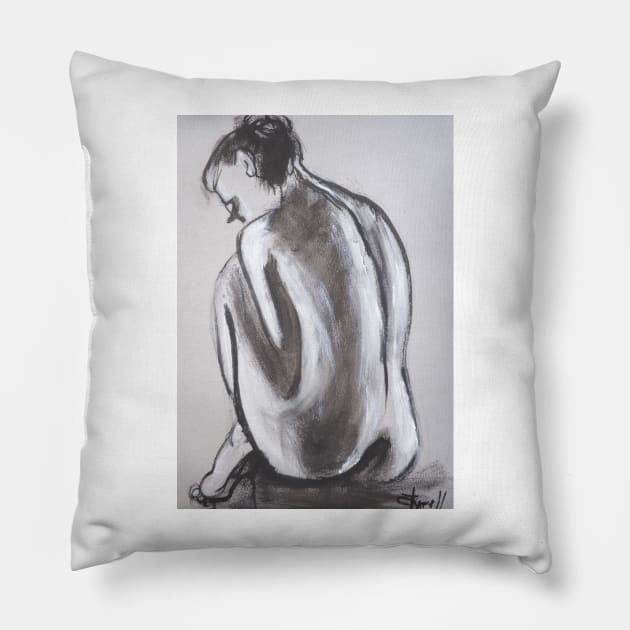 Posture 3 - Female Nude Pillow by CarmenT