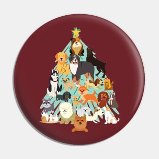 Dog Christmas Tree Pin