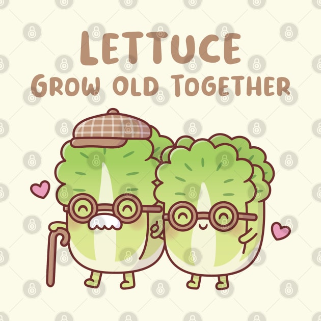 Cute Lettuce Couple Lettuce Grow Old Together by rustydoodle