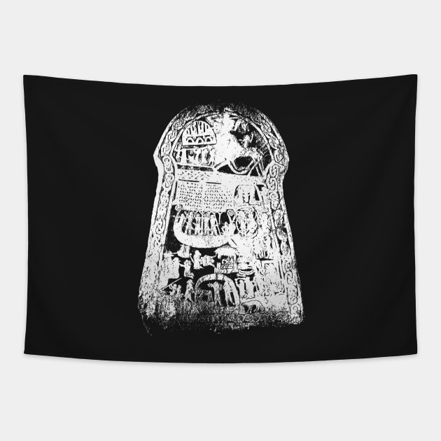 Ardre VIII Runestone - historical scandinavian viking age Tapestry by MacSquiddles