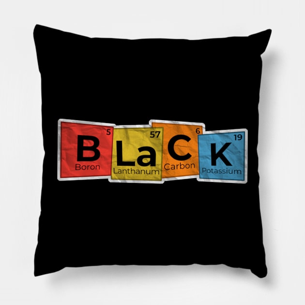 Black Element - Periodic Table Pillow by KanysDenti