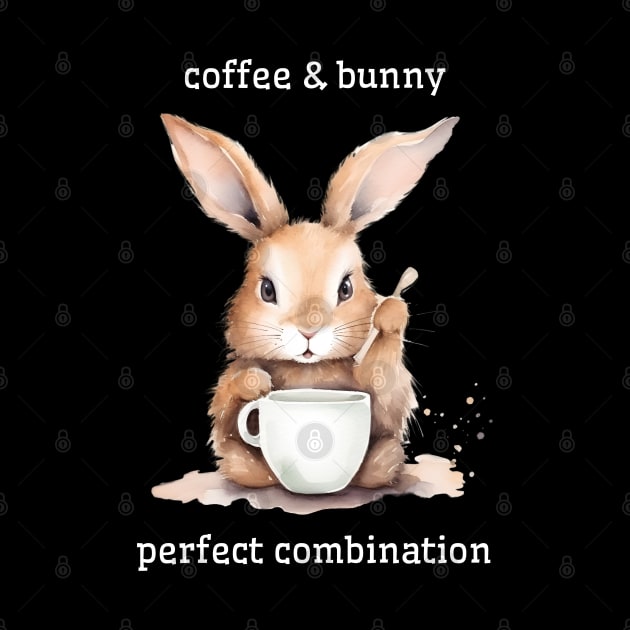 bunny and coffee - perfect combination by in leggings