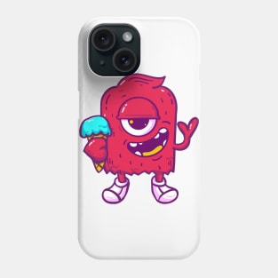 Monster cute ice cream Phone Case