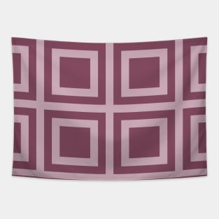 Mauve City Streets Patchwork Pattern Tapestry