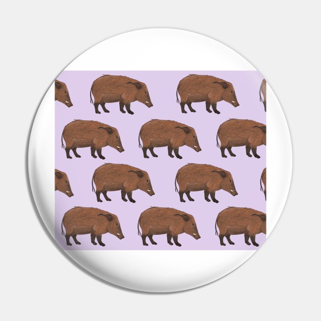 Amazing Red River Hog Pin by ButtonandSquirt