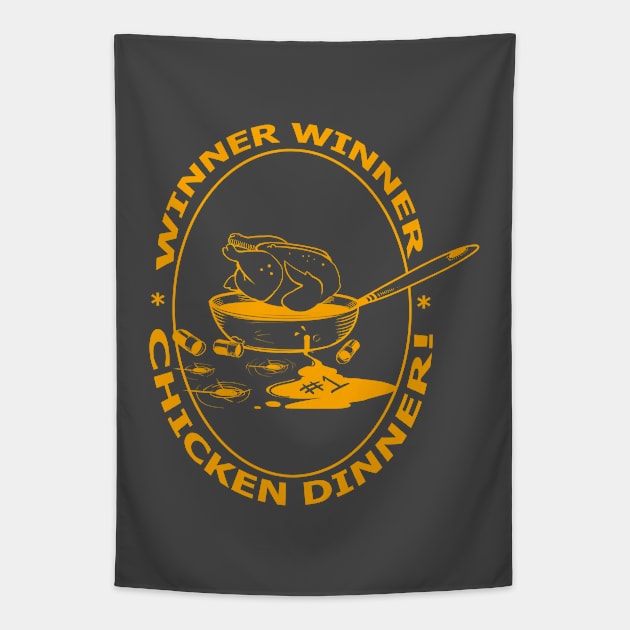 WINNER WINNER CHICKEN DINNER Tapestry by philtomato