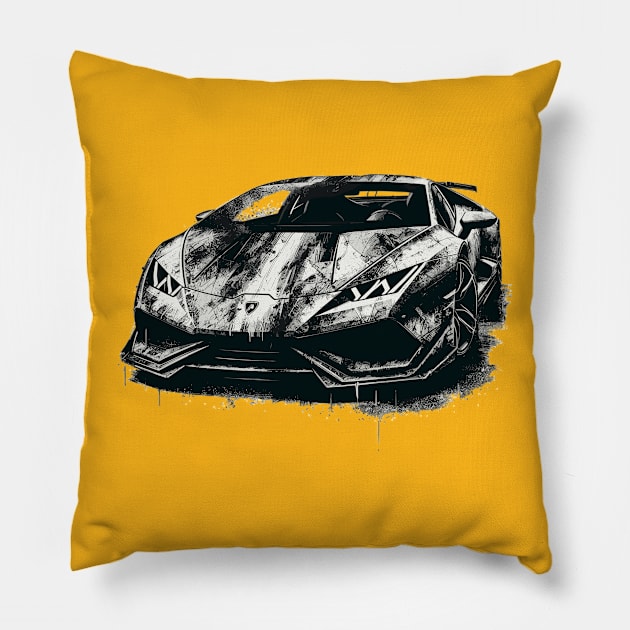 Lamborghini huracan Pillow by Vehicles-Art