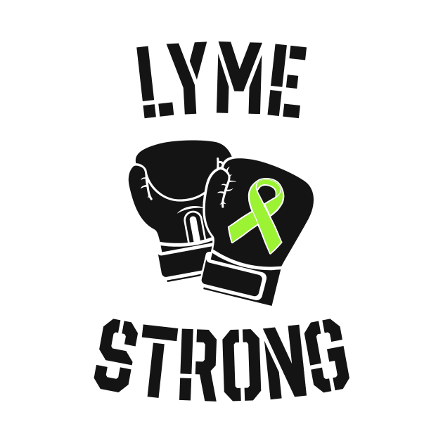 Lyme Disease Strong Fighter Warrior Green Awareness Ribbon by 14thFloorApparel