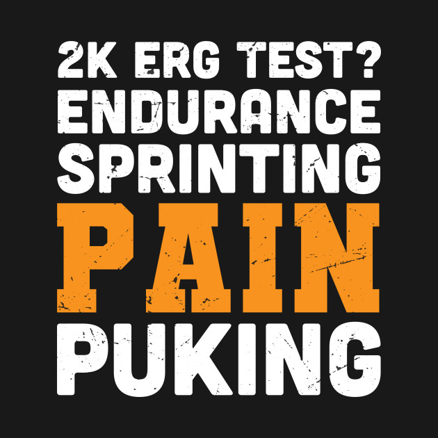 Disover 2k ERG test? endurance, sprinting pain and puking / rowing athlete gifts, rowing training present - Rowing Sport - T-Shirt