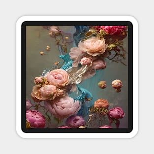 Flowing Flowers 8 Magnet