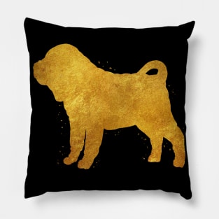 Shar Pei golden art Pillow