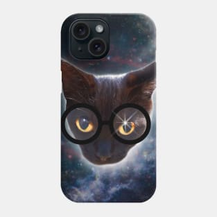 Bespectacled cat Phone Case