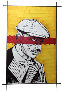 Peaky Blinders - Arthur Hand drawing Magnet