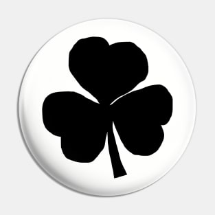 Shamrock Black for St Patricks Day Pin