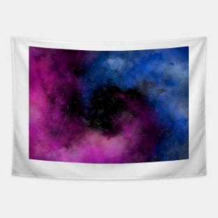 Colorful watercolor spiral nebula galaxy background Tapestry