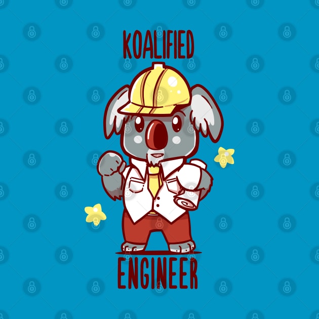 Koalified Engineer - Koala Animal Pun by TechraNova